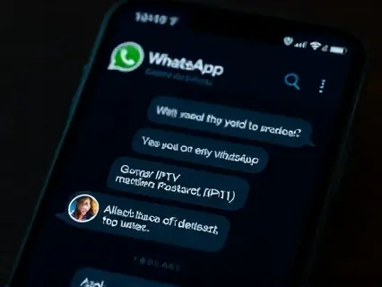 Conversa de atendimento no WhatsApp pelo celular